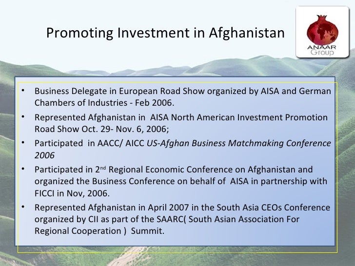 us-afghanistan business matchmaking conference