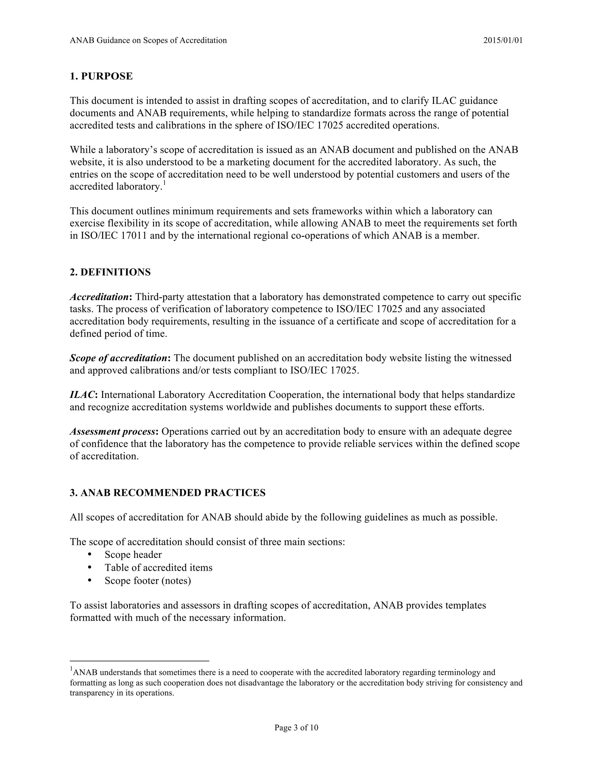 Anab Guidance Scopes Accreditation | PDF