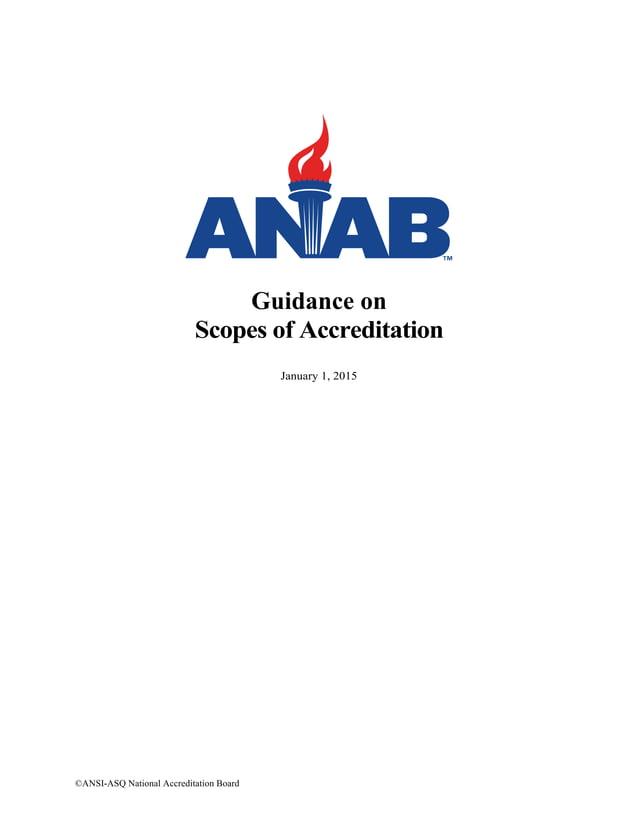 Anab Guidance Scopes Accreditation | PDF | Science