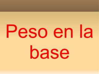 Peso en la
  base
 