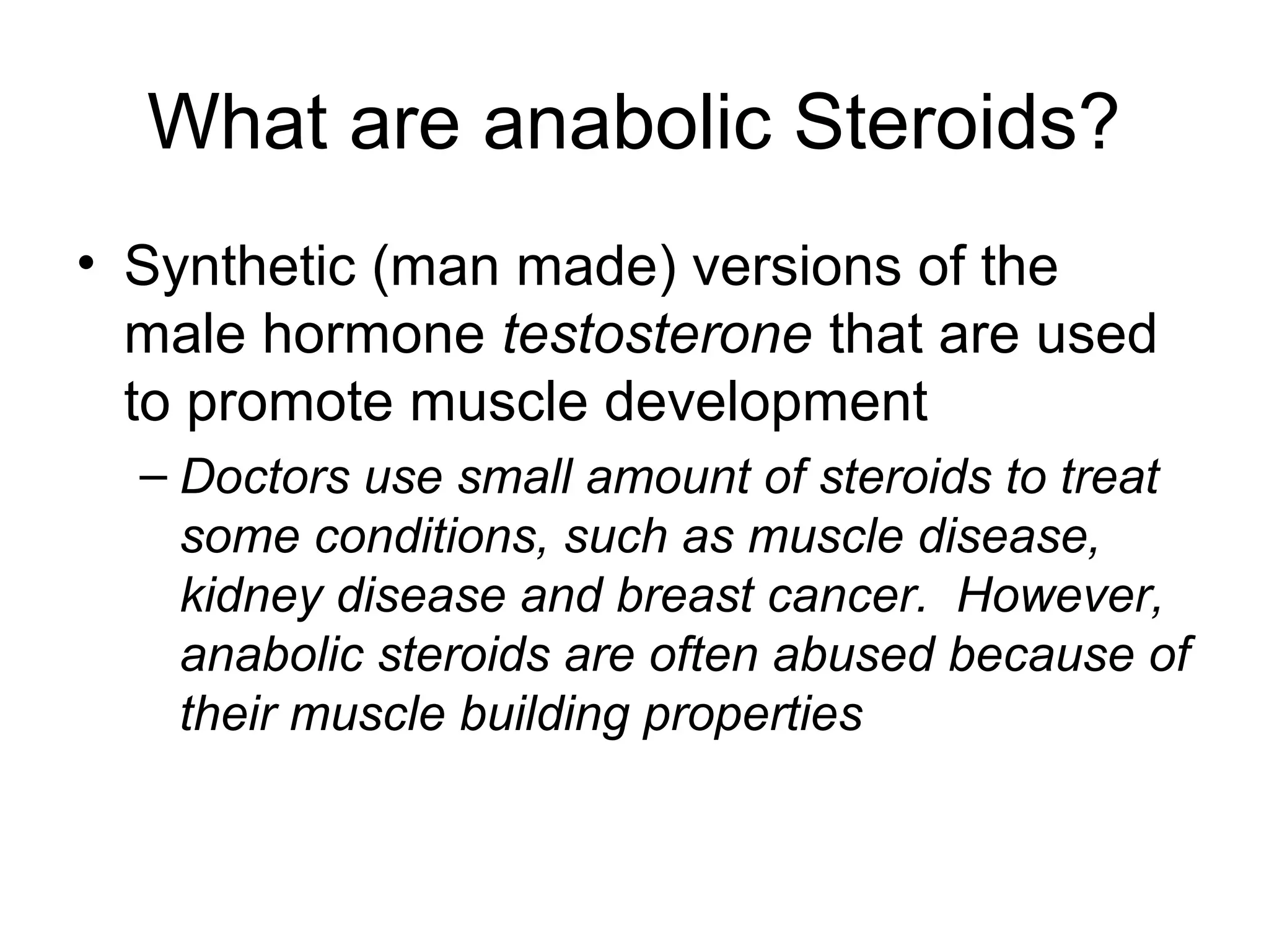 Anabolic steroids | PPT | Hormonal Disorders | Endocrine and Metabolic ...