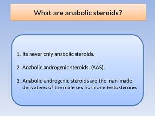 ANABOLIC STEROIDS used in pharmacology and pharmacotherapeutics | PPT