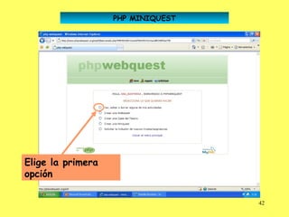 PHP MINIQUEST




Elige la primera
opción

                                   42
 