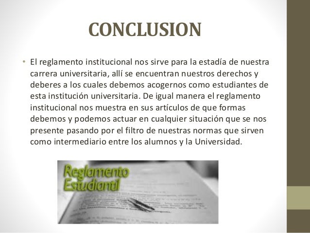 reglamento estudiantil Upc