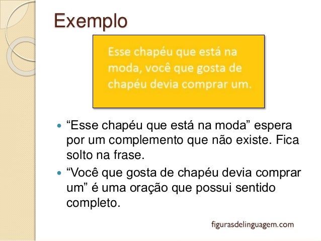 Figuras de Linguagem Anacoluto