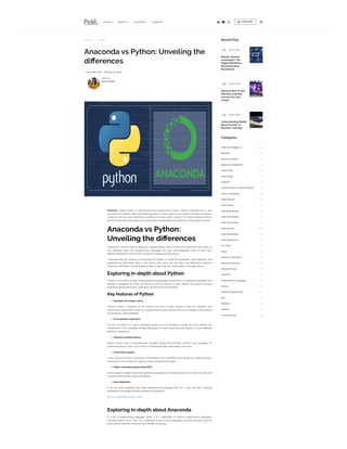 Anaconda vs Python: Understanding the differences | PDF image.