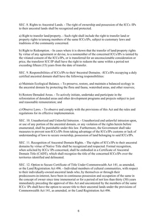 An act to recognize protect and promote the rights of indigenous ...