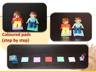 Coloured	
  pads	
  
(step	
  by	
  step)	
  	
  
 