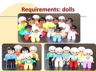 Requirements:	
  dolls	
  
	
  
 