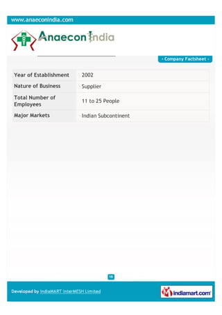 - Company Factsheet -


Year of Establishment   2002

Nature of Business      Supplier

Total Number of
                        11 to 25 People
Employees

Major Markets           Indian Subcontinent
 