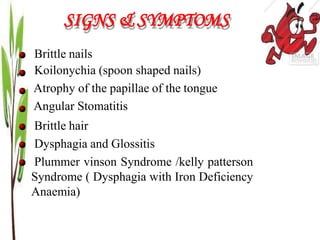 Sign Vinson Anaemia | PPTX