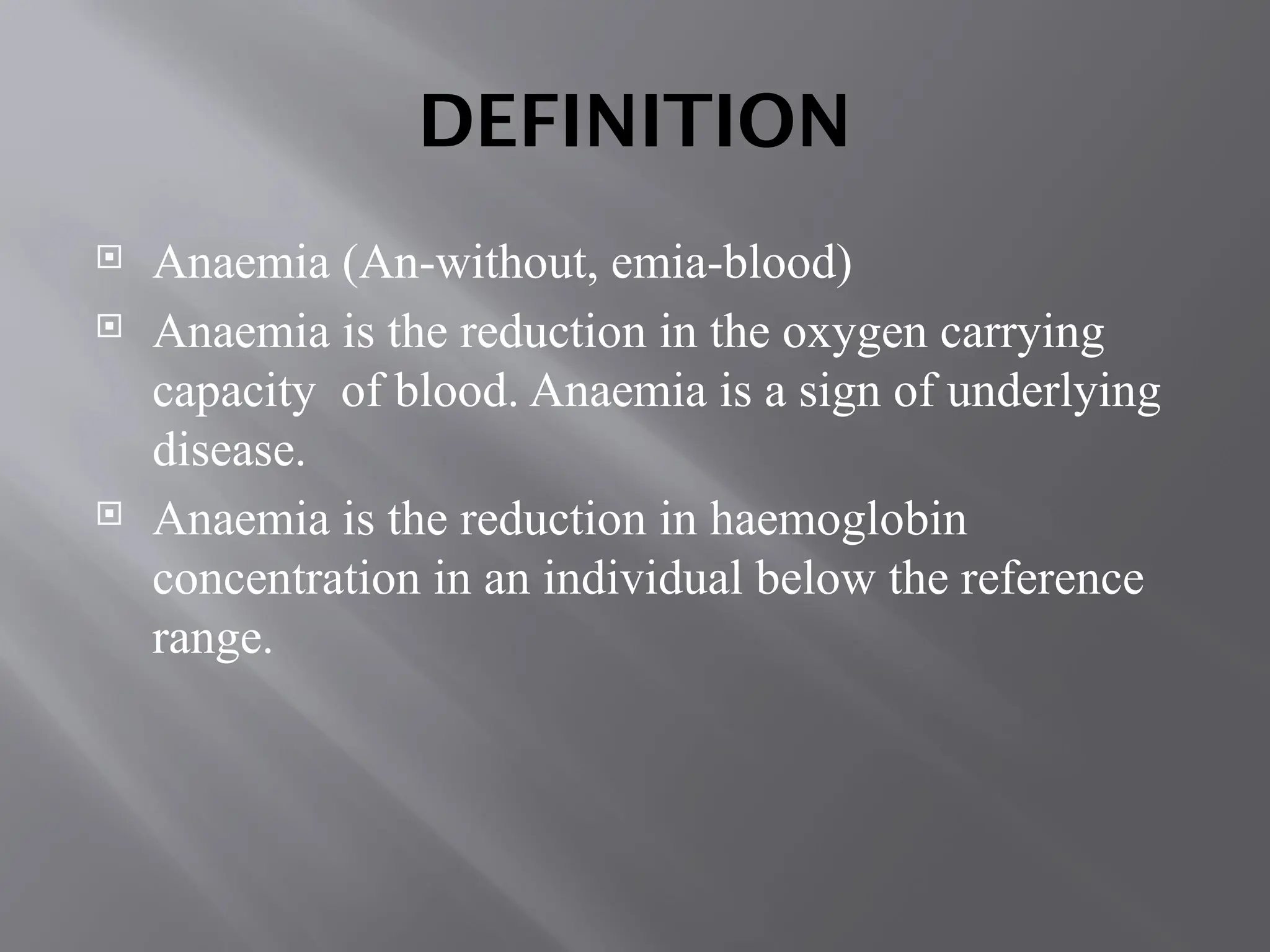 ANAEMIA in sickle cell patients and non sickle cell patients | PPTX
