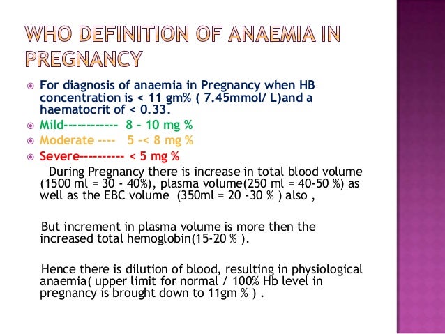 Diet In Anaemia During Pregnancy