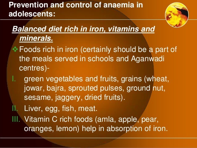 Anaemia & its prevention