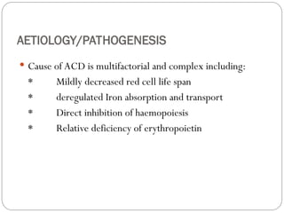 ANAEMIA OF CHRONIC DISORDER for medical students | PPT