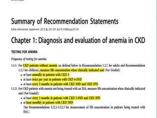 Anaemia of chronic kidney disease GUIDELINES TO PRACTICE 2013 | PDF