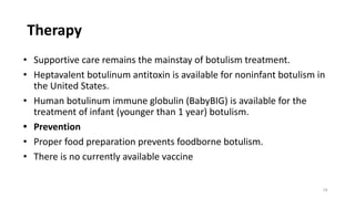 Botulism Immunity Anaerobic infections in Medical microbiology | PDF