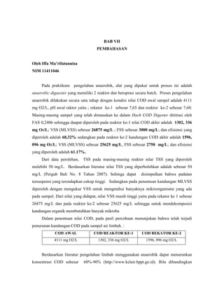 Contoh Digest Anaerobik digester | PDF