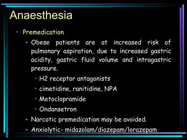 Anaesthesia For Obese Patient | PPT | Endocrine and Metabolic Diseases ...