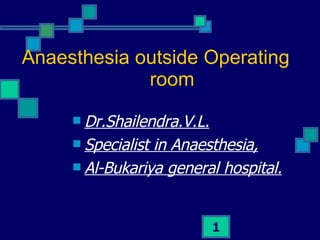 Anaesthesia outside Operating  room ,[object Object],[object Object],[object Object]