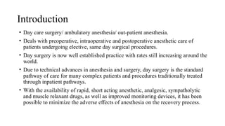 Comprehensive Overview of Anaesthesia for Day Care Surgery Procedures ...