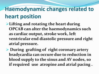Anaesthesia for off pump coronary artery bypass grafting | PPTX