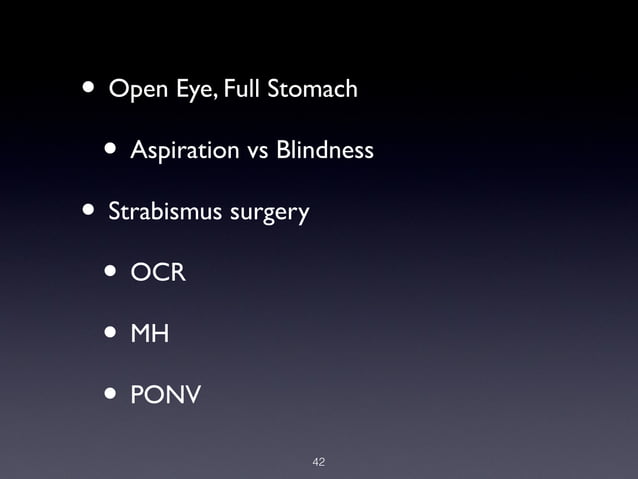 Anaesthesia for ophthalmic surgery | PPT | Eye and Vision Conditions ...