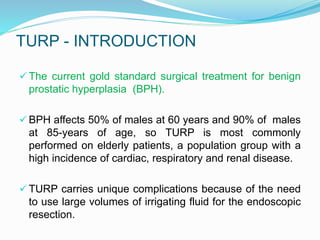Turp Risk Stratification Anaesthesia for turp dr.amir