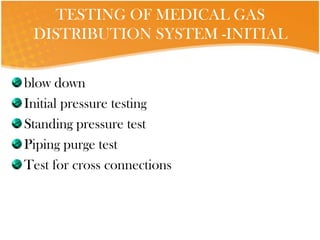 Anaesthesia gas cylinders & pipeline gas supply | PPTX