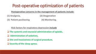 Post Operaative Depression Anaesthesia in an obese patient | PPTX