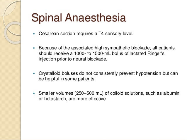 Anaesthesia For Lscs