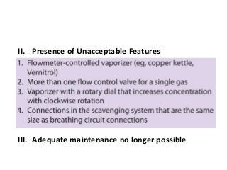 II. Presence of Unacceptable Features
III. Adequate maintenance no longer possible
 