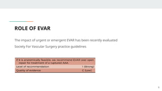 Anaesthesia Management of Emergency EVAR.pptx