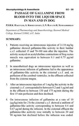 Gallamine Injection Anaesthesia online edition 2013 | PDF