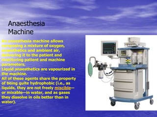 Anaesthesia power point for BAMS students | PPTX