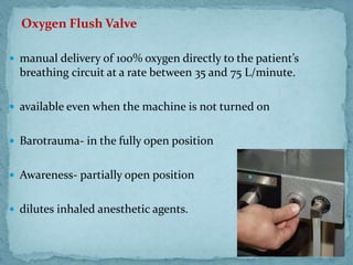Flush Rate O2 Anaesthesia workstation | PPTX