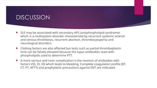 ANAESTHETIC IMPLICATIONS IN SYSTEMIC LUPUS ERYTHEMATOSUS PATIENTS ...