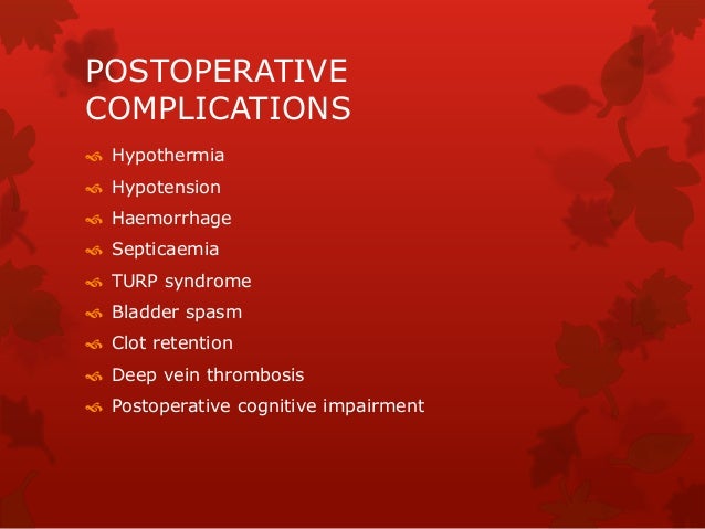 Anaesthetic Managent Of Turp