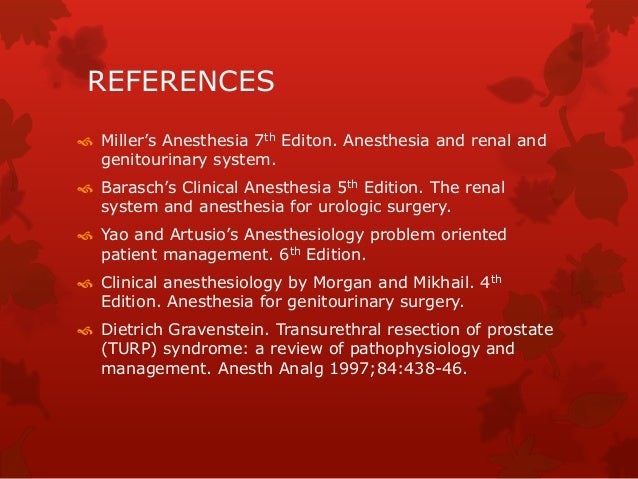 Anaesthetic Managent Of Turp - 