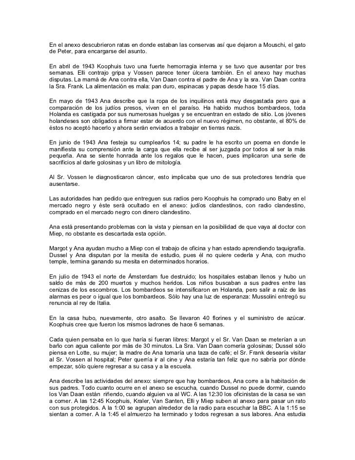 Ana frank resumen