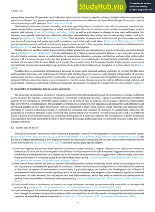 An Agenda For Sustainability Transitions Research State Of The Art And ...