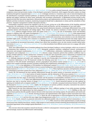 An Agenda For Sustainability Transitions Research State Of The Art And ...