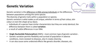GENETIC VARIATION AND ITS ROLE IN HEALTH / PHARMACOLOGY.pptx