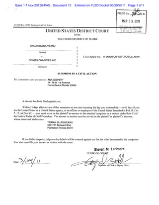 Case 1:11-cv-20120-PAS Document 15   Entered on FLSD Docket 03/29/2011 Page 1 of 1
 