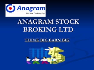 ANAGRAM STOCK BROKING LTD THINK BIG EARN BIG 
