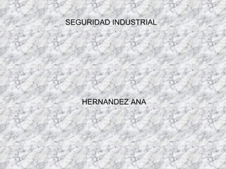 SEGURIDAD INDUSTRIAL




   HERNANDEZ ANA
 