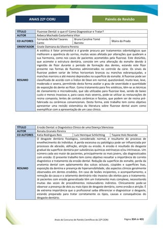 Anais do Concurso de Painéis Científicos do 22º