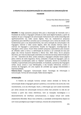 Anais 2014 Coloquio Cognição Linguagem