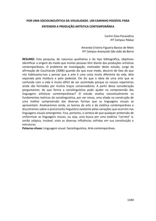 Anais 2014 Coloquio Cognição Linguagem