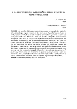 Anais 2014 Coloquio Cognição Linguagem